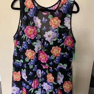 Floral Mesh Swim Dress NWT